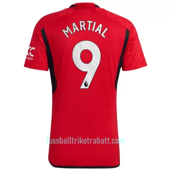 Günstige Manchester United Martial 9 Herrentrikot Heim 2023/24 Kurzarm
