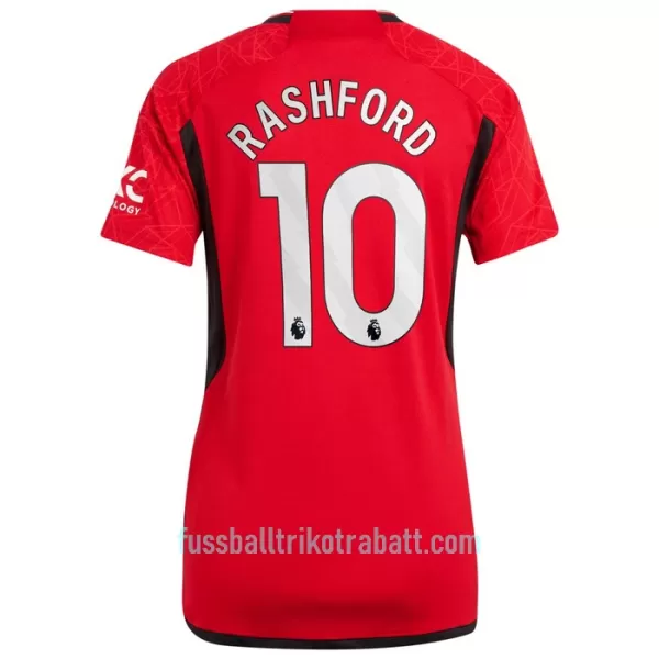 Günstige Manchester United Rashford 10 Damentrikot Heim 2023/24 Kurzarm