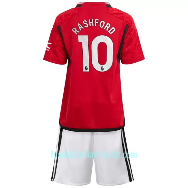 Günstige Manchester United Rashford 10 Kindertrikot Heim 2023/24 Kurzarm