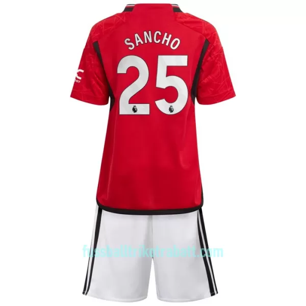 Günstige Manchester United Sancho 25 Kindertrikot Heim 2023/24 Kurzarm
