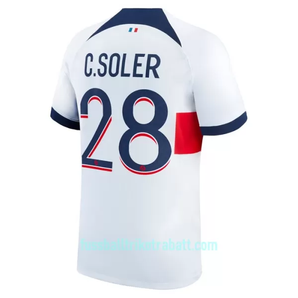 Günstige Paris Saint-Germain C. Soler 28 Herrentrikot Auswärts 2023/24 Kurzarm