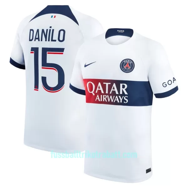 Günstige Paris Saint-Germain Danilo 15 Herrentrikot Auswärts 2023/24 Kurzarm