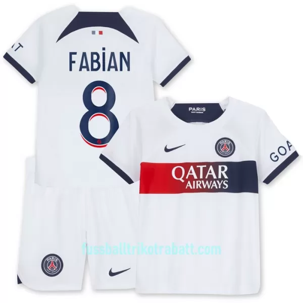 Günstige Paris Saint-Germain Fabian 8 Kindertrikot Auswärts 2023/24 Kurzarm
