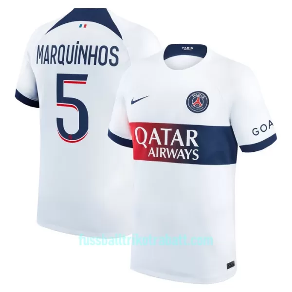 Günstige Paris Saint-Germain Marquinhos 5 Herrentrikot Auswärts 2023/24 Kurzarm