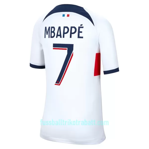 Günstige Paris Saint-Germain Mbappé 7 Damentrikot Auswärts 2023/24 Kurzarm