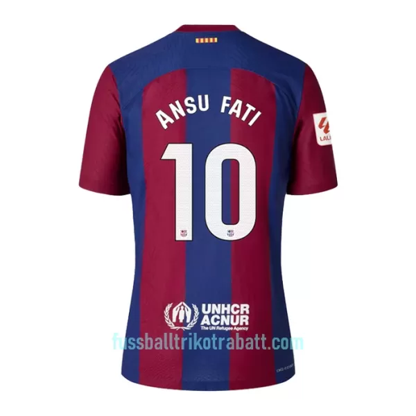 Günstige FC Barcelona Ansu Fati 10 Kindertrikot Heim 2023/24 Kurzarm