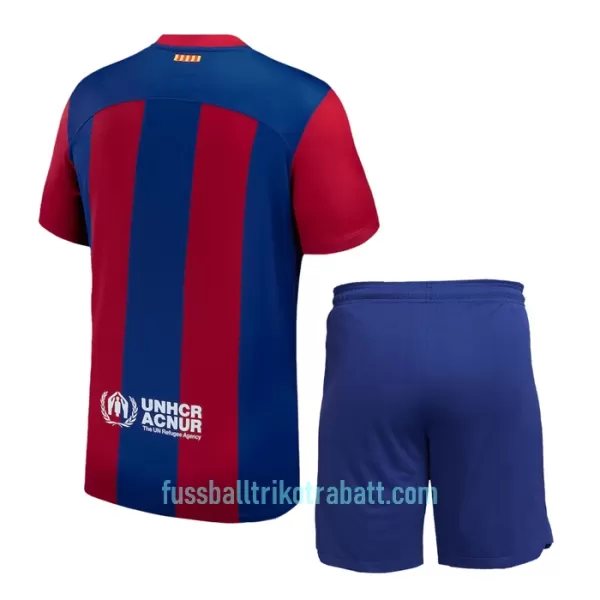 Günstige FC Barcelona Kindertrikot Heim 2023/24 Kurzarm