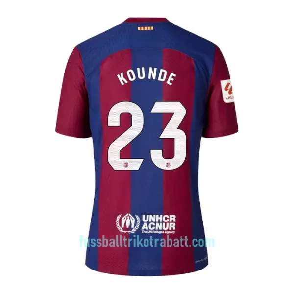 Günstige FC Barcelona Kounde 23 Herrentrikot Heim 2023/24 Kurzarm