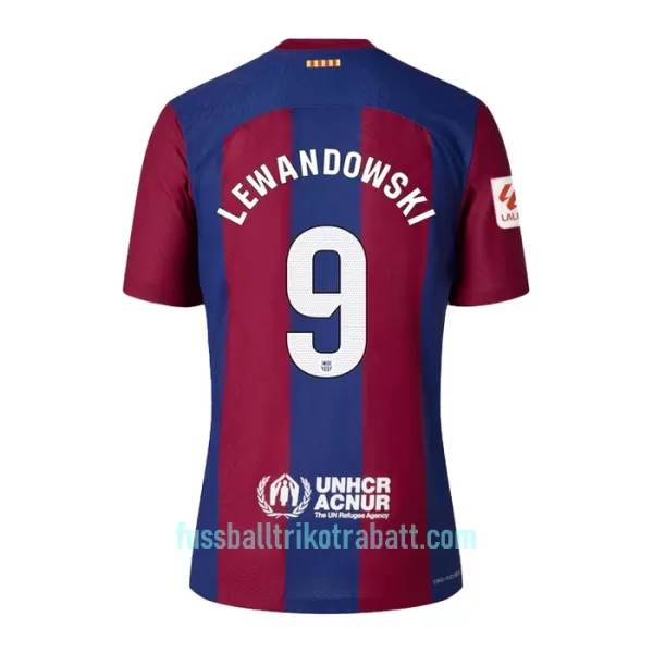 Günstige FC Barcelona Lewandowski 9 Herrentrikot Heim 2023/24 Kurzarm
