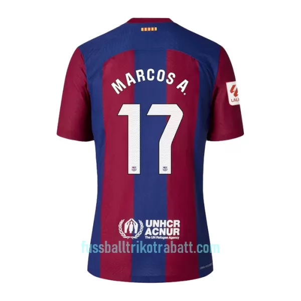 Günstige FC Barcelona Marcos A. 17 Herrentrikot Heim 2023/24 Kurzarm