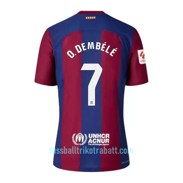 Günstige FC Barcelona O. Dembele 7 Kindertrikot Heim 2023/24 Kurzarm