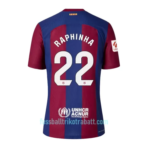 Günstige FC Barcelona Raphinha 22 Herrentrikot Heim 2023/24 Kurzarm