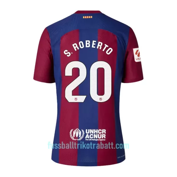 Günstige FC Barcelona S. Roberto 20 Kindertrikot Heim 2023/24 Kurzarm