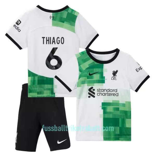 Günstige Liverpool Thiago 6 Kindertrikot Auswärts 2023/24 Kurzarm