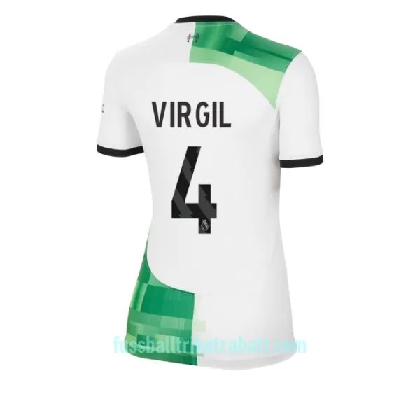 Günstige Liverpool Virgil 4 Damentrikot Auswärts 2023/24 Kurzarm