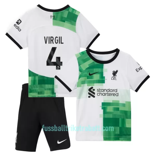 Günstige Liverpool Virgil 4 Kindertrikot Auswärts 2023/24 Kurzarm
