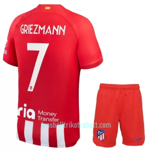 Günstige Atlético Madrid Griezmann 7 Kindertrikot Heim 2023/24 Kurzarm