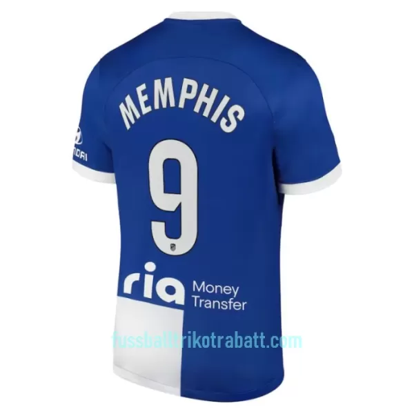 Günstige Atlético Madrid Memphis 9 Kindertrikot Auswärts 2023/24 Kurzarm