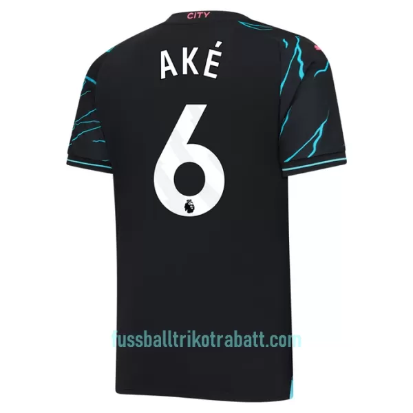 Günstige Manchester City Ake 6 Kindertrikot Ausweich 2023/24 Kurzarm