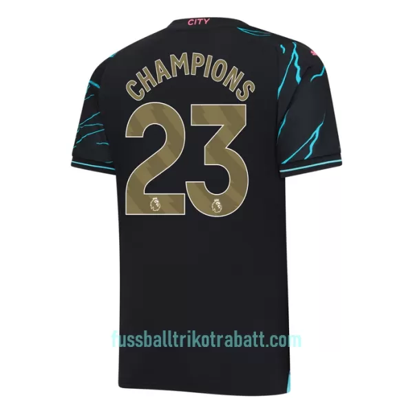 Günstige Manchester City Champions 23 Herrentrikot Ausweich 2023/24 Kurzarm