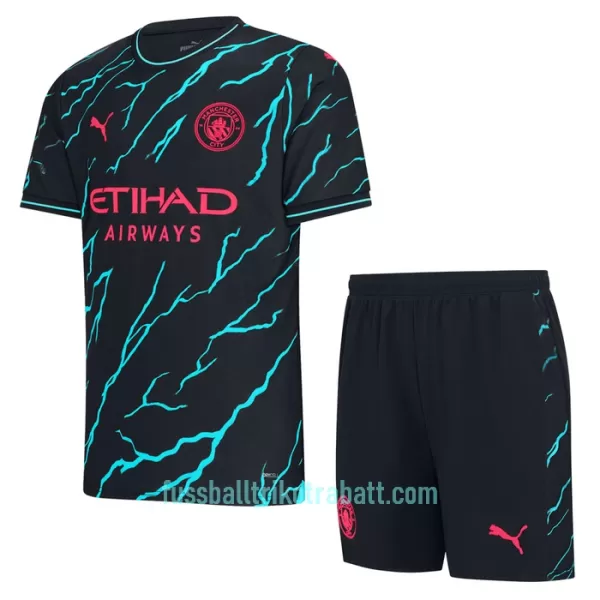 Günstige Manchester City Kindertrikot Ausweich 2023/24 Kurzarm