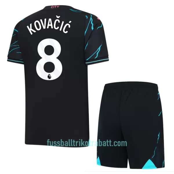 Günstige Manchester City Kovacic 8 Kindertrikot Ausweich 2023/24 Kurzarm