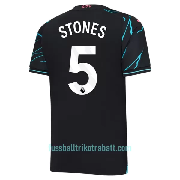 Günstige Manchester City Stones 5 Herrentrikot Ausweich 2023/24 Kurzarm