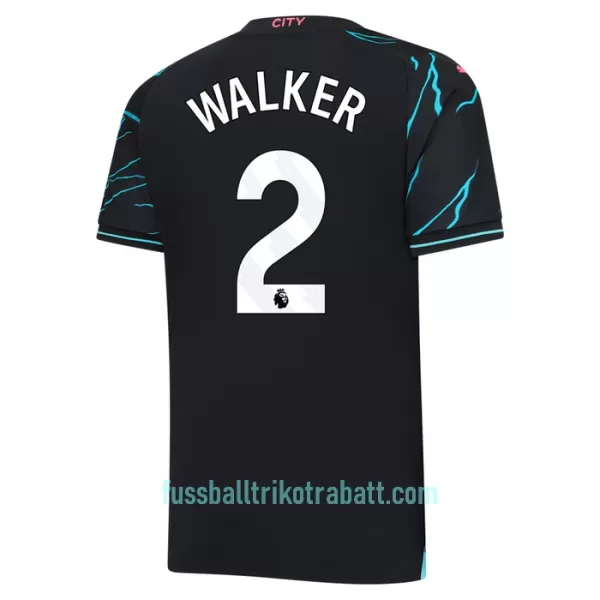 Günstige Manchester City Walker 2 Herrentrikot Ausweich 2023/24 Kurzarm