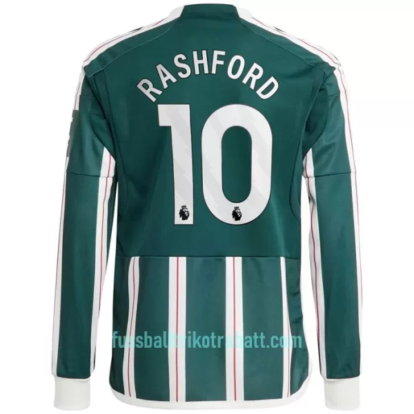 Günstige Manchester United Rashford 10 Herrentrikot Auswärts 2023/24 Langarm