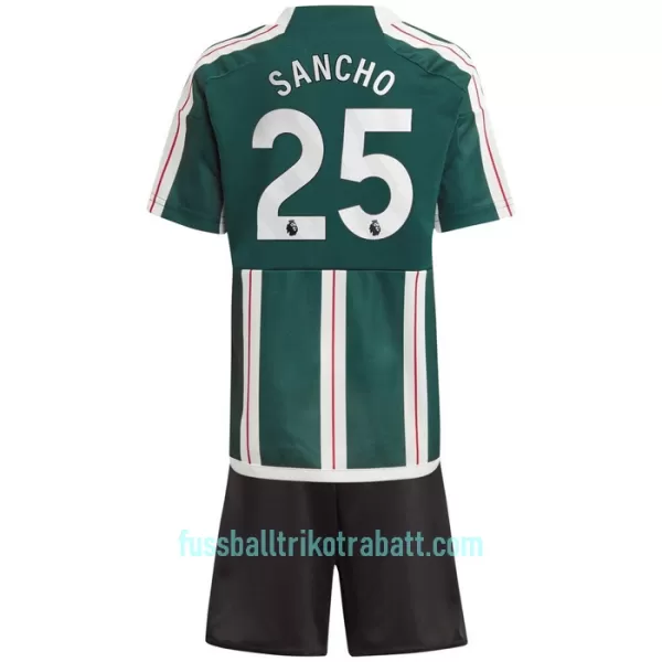 Günstige Manchester United Sancho 25 Kindertrikot Auswärts 2023/24 Kurzarm