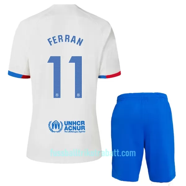 Günstige FC Barcelona Ferran 11 Kindertrikot Auswärts 2023/24 Kurzarm