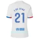 Günstige FC Barcelona Frenkie de Jong 21 Kindertrikot Auswärts 2023/24 Kurzarm