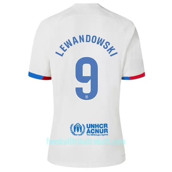 Günstige FC Barcelona Lewandowski 9 Herrentrikot Auswärts 2023/24 Kurzarm