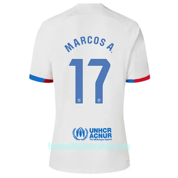 Günstige FC Barcelona Marcos A. 17 Herrentrikot Auswärts 2023/24 Kurzarm