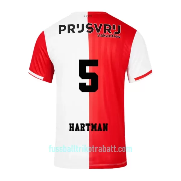 Günstige Feyenoord Hartman 5 Herrentrikot Heim 2023/24 Kurzarm