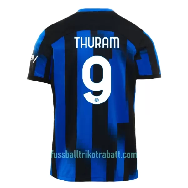 Günstige Inter Mailand Thuram 9 Herrentrikot Heim 2023/24 Kurzarm