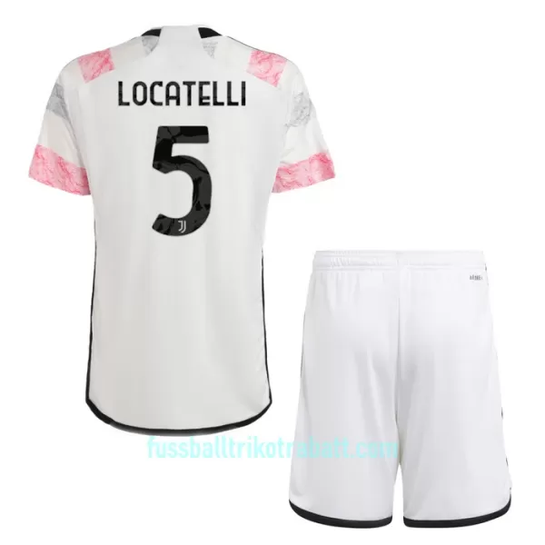 Günstige Juventus Turin Locatelli 5 Kindertrikot Auswärts 2023/24 Kurzarm