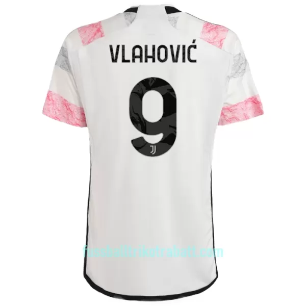 Günstige Juventus Turin Vlahovic 9 Herrentrikot Auswärts 2023/24 Kurzarm