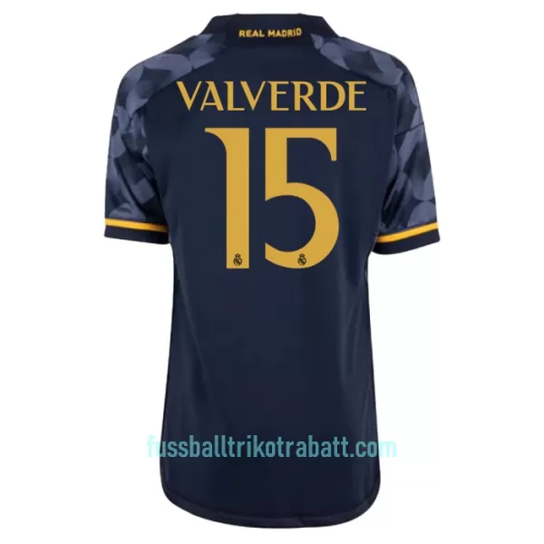 Günstige Real Madrid Valverde 15 Kindertrikot Auswärts 2023/24 Kurzarm