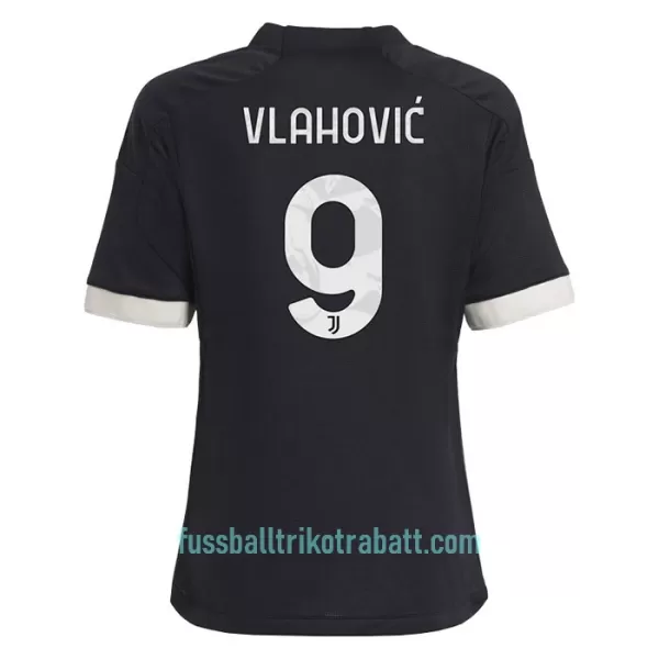 Günstige Juventus Turin Vlahovic 9 Kindertrikot Ausweich 2023/24 Kurzarm