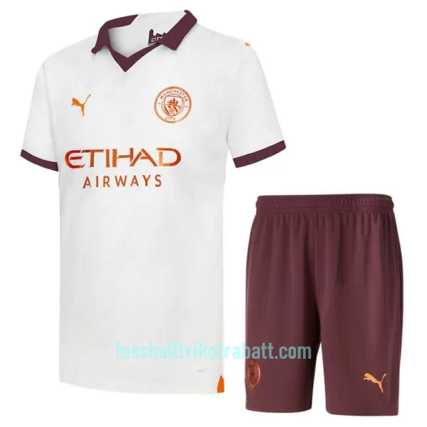 Günstige Manchester City Kindertrikot Auswärts 2023/24 Kurzarm