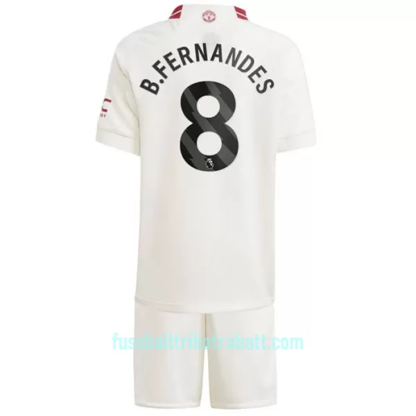 Günstige Manchester United Bruno Fernandes 8 Kindertrikot Ausweich 2023/24 Kurzarm