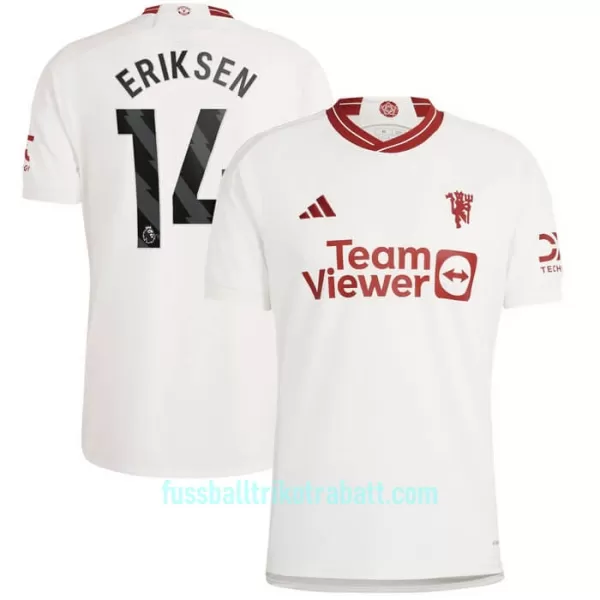 Günstige Manchester United Eriksen 14 Herrentrikot Ausweich 2023/24 Kurzarm