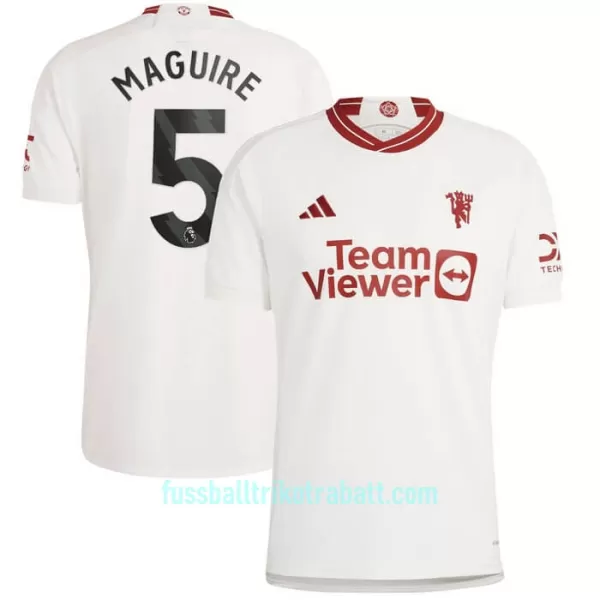 Günstige Manchester United Maguire 5 Herrentrikot Ausweich 2023/24 Kurzarm