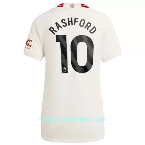 Günstige Manchester United Rashford 10 Damentrikot Ausweich 2023/24 Kurzarm