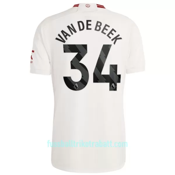 Günstige Manchester United Van De Beek 34 Herrentrikot Ausweich 2023/24 Kurzarm