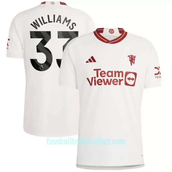 Günstige Manchester United Williams 33 Herrentrikot Ausweich 2023/24 Kurzarm