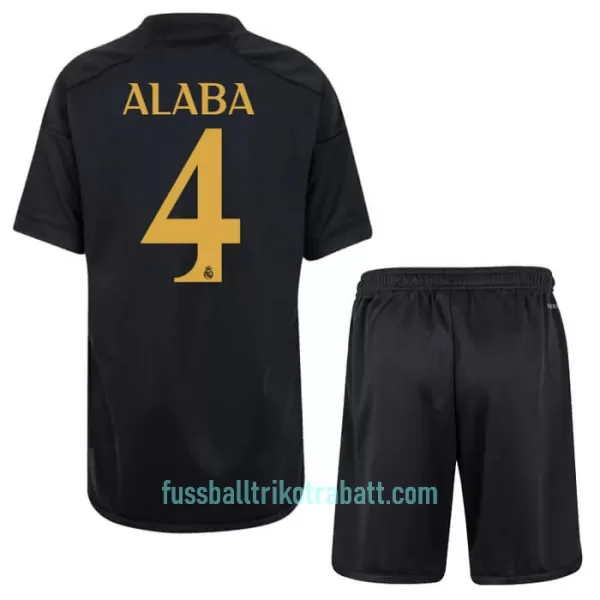 Günstige Real Madrid Alaba 4 Kindertrikot Ausweich 2023/24 Kurzarm