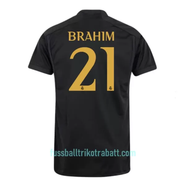 Günstige Real Madrid Brahim 21 Herrentrikot Ausweich 2023/24 Kurzarm