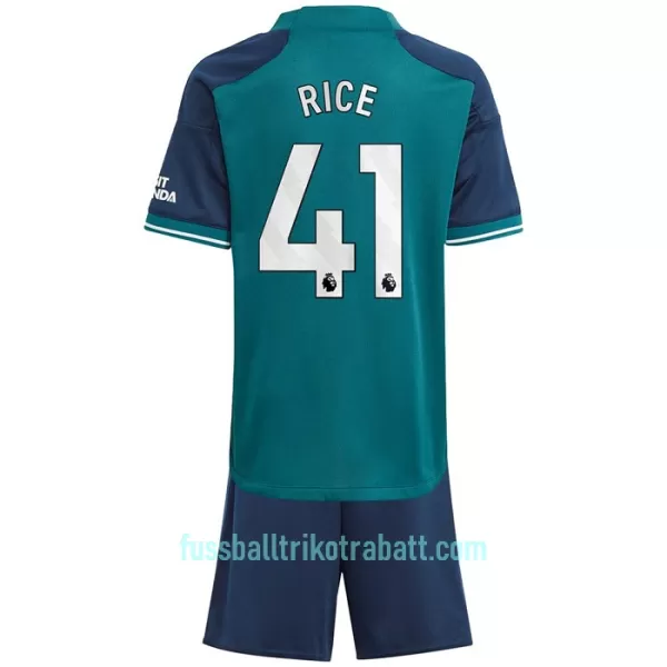 Günstige Arsenal Rice 41 Kindertrikot Ausweich 2023/24 Kurzarm